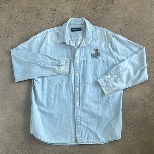 Abercrombie denim button up Yosemite embroidered shirt